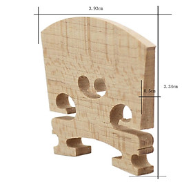 Replacement Maple Bridge for 1/8 Violin Parts 3.67x3.2x0.5cm Wood Color