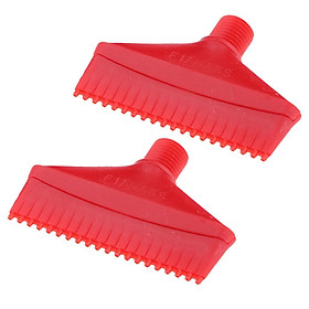 Set of 2 ABS Plastic 1/4 Air Knife Blower Wind Washer Spray Nozzle Red
