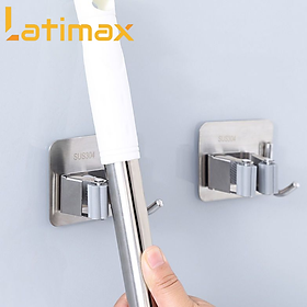 Mua Móc Treo Cán Chổi  Treo Cây Lau Nhà Kèm Móc Treo Đồ Đa Năng Dán Tường Inox 304 Cao Cấp