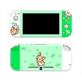 Mua Skin decal dán Nintendo Switch Lite mẫu Corgi dễ thương so cute nền xanh phối trắng (dễ dán  đã cắt sẵn)