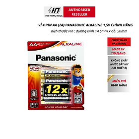 Mua Vỉ 4 Viên Pin AA Panasonic ( Pin Tiểu ) LR6T/4B - Made In ThaiLand ( Hàng Chính Hãng )