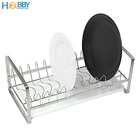 Kệ đựng đĩa nhà bếp 12 ngăn HOBBY Home Decor KUDN12 - chuẩn inox 304 và kèm khay nhựa hứng nước