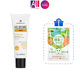 Kem chống nắng dạng gel Heliocare 360 gel oil free spf50 50ml TẶNG mặt nạ