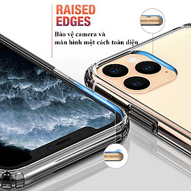 Ốp Lưng Kính Cường Lực Trong Suốt, Viền Máy Dẻo Dành Cho Iphone 11/ 11 Pro/ 11 Pro Max Hàng Chính Hãng Helios