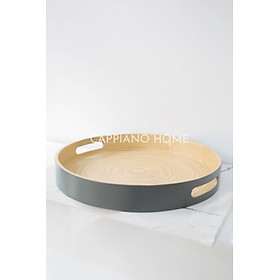 Mua Khay gỗ tre hình tròn tay nắm  khay đựng đồ màu sắc | Cappiano home