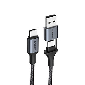 Cáp Sạc Nhanh 2 in 1 USB, cho Type-C to Type-C, PD 100W 5A