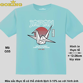 JAPAN, mã G55. Áo thun hàng hiệu GOKING siêu đẹp cho cả gia đình, công nghệ in Nhật Bản sắc nét 4K. Form unisex cho nam nữ, trẻ em, bé trai gái. Quà tặng ý nghĩa