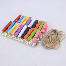 Mua Set 20 Kẹp Gỗ Và 2M Dây Treo Ảnh