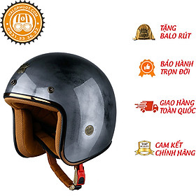 Nón bảo hiểm 34 Royal M20C - xám xước bóng - xl