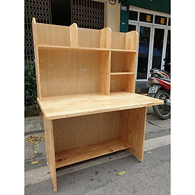 Mua Bàn Học Sinh Gỗ Cao Su Kèm Giá Sách