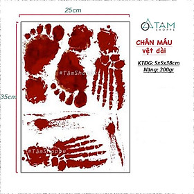 Mua Decal Halloween dán kính tay chân máu nhiều kiểu HLW-DECAL-03