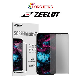 Dán màn hình cường lực Full viền chống nhìn trộm và vân tay Zeelot iP 12/12 Pro/12 Pro Max - Hàng chính hãng