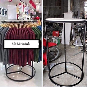 Mua Kệ treo quần áo hình tròn - Khung màu trắng - Không lấy gỗ
