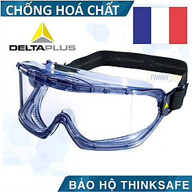 Kính chống hóa chất Delta plus Galeras ôm kín khuôn mặt, chống trầy, bảo vệ kính cận - Safety Glasses Galeras