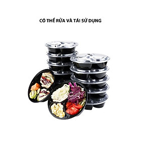 Mua Hộp đựng thực phẩm Kokusai tròn 3 ngăn - 5 cái/ lốc