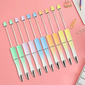 10Pcs Beadable Pens DIY Set Beadable Pens for Classroom Drawing Writing Journaling