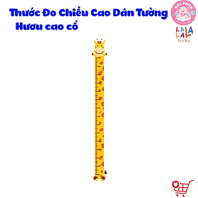 Thước Đo Chiều Cao Dán Tường cho Bé ( Decal Dán Tường ) Hình Con Vật Đáng Yêu - Lalala Baby