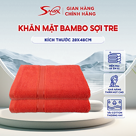 Mua Khăn Mặt Sợi Tre Bamboo Mềm Mại  Siêu Thấm Hút  Không Phai Màu Kích Thước 28cmx48cm 65g