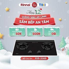 Mua Bếp gas âm đầu đốt trong Rinnai RVB-2i(AB) mặt bếp kính và kiềng bếp men - Hàng chính hãng.