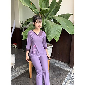 Đồ đi chùa _ thun nơ. đồ bộ thun, thời trang nữ, áo lam đi chùa