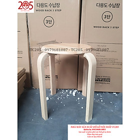 Mua Ghế Đôn Chân Cong Gỗ Cao Su Tự Nhiên Siêu Bền Chịu Lực-Cao Cấp