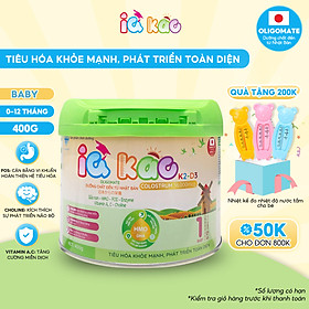 Sữa bột IQ KAO BABY giúp trẻ ăn ngon tiêu hóa tốt hỗ trợ tăng cân, tăng sức đề kháng hộp 400g