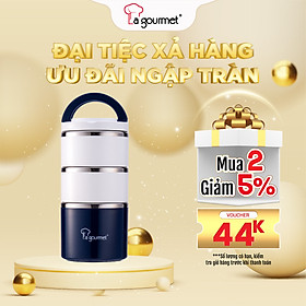 Camen Đựng Cơm La Gourmet 3 Ngăn (1.230L) 337788  - Xanh