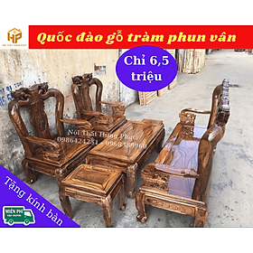 Mua Bộ bàn ghế Minh Quốc Đào gỗ tràm phun giả mun