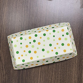 Khay giấy đựng thức ăn - Gói 50 khay giấy có họa tiết