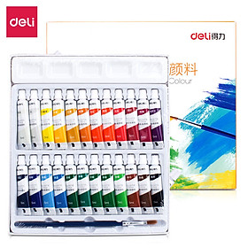 Hộp Màu Nước Deli 73864 Cho Người Mới Bắt Đầu Vẽ Tranh (24 Màu) (5ml)