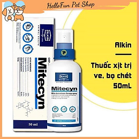 Xịt ve rận, ghẻ ngứa, viêm da cho chó mèo Mitecyn 50ml