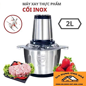 Mua Máy Xay Thịt-Máy xay sinh tố cầm tay Cối Inox 4 Lưỡi Đa Năng Công suất 2500W