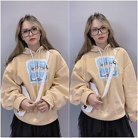 Áo Hoodie Chống Nắng THIFU FASHION In Hình Lon Nước HAPPY Nón 2 Lớp Chất Liệu Thun PE Cho Nam Và Nữ Dưới 70kg
