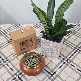 Mua Lư Xông Trầm - Long Phụng ( Gỗ Hương & Nắp đồng cao cấp )