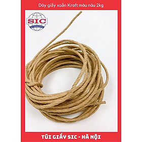 Mua Dây giấy xoắn đường kính 3.5mm màu nâu Decor họa tiết văn phòng phẩm trang trí bưu thiếp thủ công mỹ nghệ