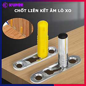Mua Chốt Liên Kết Âm Lò Xo KUNBE Liên Kết Tự Do Dễ Dàng Tháo Lắp Chắc Chắn Phù Hợp Tủ Kệ Gỗ