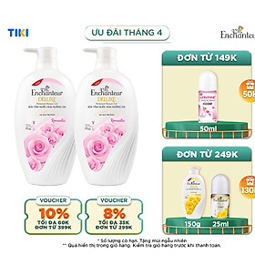 Combo 2 Sữa tắm hương nước hoa Enchanteur Romantic 650gr/ Chai