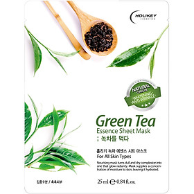 Hình ảnh Combo 10 Gói Mặt Nạ Trà Xanh Dưỡng Da Holikey Fresh Green tea Mask Sheet 100% Cotton (25ml/Miếng)