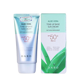 Kem chống nắng Lô Hội dưỡng da, nâng tone DABO Aloe Vera Tone-up Base Sun Cream