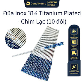 Mua Bộ 10 đôi đũa inox 304 - 316 DandiHome 2020 chống trơn trượt  sang trọng  tinh tế
