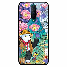 Ốp lưng dành cho Oppo R17 Pro mẫu Gấu Cầm Hoa