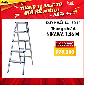 Mua Thang Nhôm Gấp Chữ A Nikawa NKD-05 - 5 Bậc - 1.26 Mét