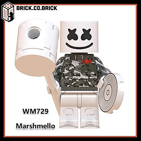 Đồ chơi Xếp hình Nhân vật nổi tiếng DJ Marshmello Ca nhạc Áo trắng WM6064
