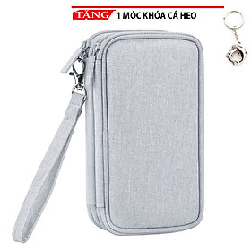 Mua Ví đưng phụ kiện sạc pin dự phòng cao cấp có móc treo thời trang SK62 Tặng móc khóa