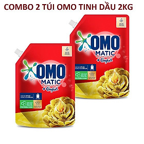 COMBO 2 túi nước giặt OMO Tinh dầu 2kg