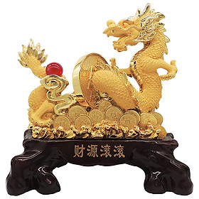 Tượng Rồng Vàng Phong Thủy Biểu Tượng Kim Long (giao hình ngẫu nhiên)