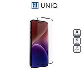 Kính Cường Lực UNIQ OPTIX Vivid Clear Dành Cho iPhone 15/15 Plus/ 15 Pro/ 15 Pro Max hiển thị rõ nét chính xác màu Hàng Chính Hãng