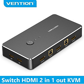 Mua Bộ gộp HDMI 2 vào 1 ra Vention với cổng USB hỗ trợ bàn phím  chuột - Hàng chính hãng