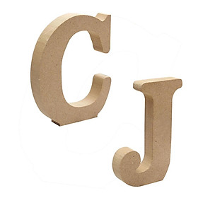 2Pcs Wooden Alphabet Letter Plaque Wall Hanging Wedding Home Decor J &amp; C