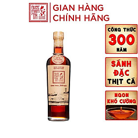 Đặc Sản Bình Thuận  - Nước Mắm Tĩn Cá Cơm Than Nhãn Đỏ 40N Chai Thủy Tinh (500Ml/Chai) Sánh Đặc Thịt Cá, Không Chất hướng dẫn Quản - Ocop 4 Sao